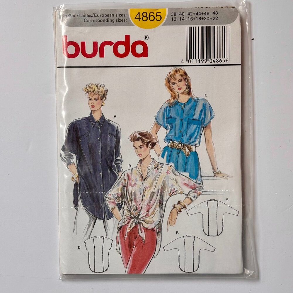 burda pattern 4865 Blouses